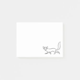 Post-it® Dessin au trait simple Fox