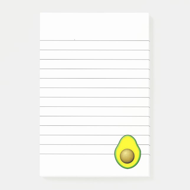 Post-it® Dessin Avocado de style vintage (Devant)