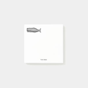 Post-it® Dessin de baleines vintage du 19e siècle