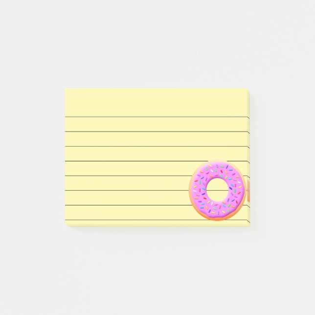 Post-it® Dessin de beignet mignon avec pépites (Devant)