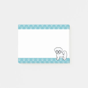 Post-it® Dessin de chiot maltais de dessin animé souriant b