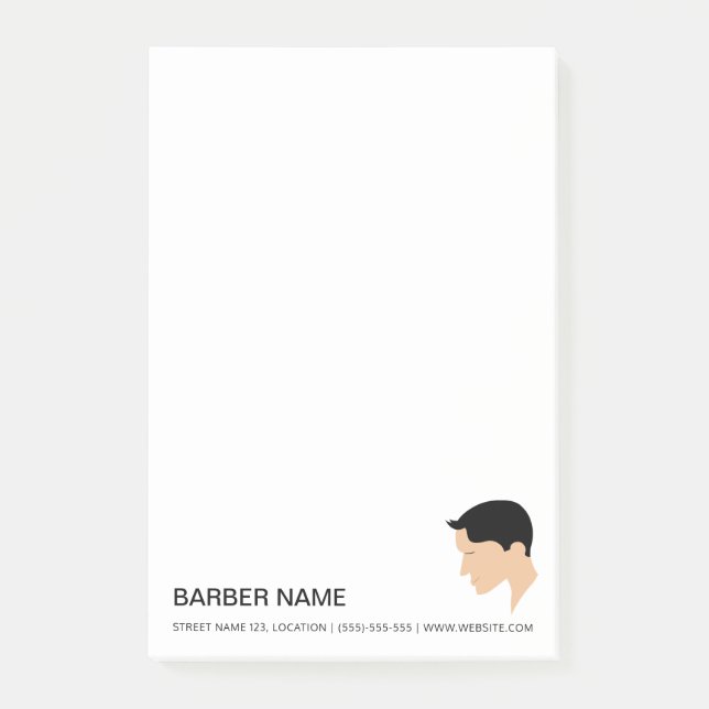 Post-it® Dessin de coiffure masculine classique sur mesure  (Devant)