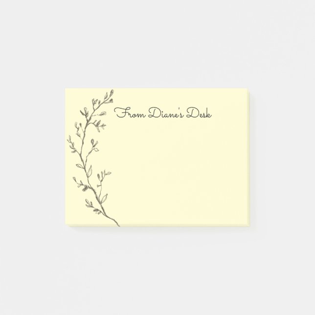 Post-it® Dessin de fleurs esquissées (Devant)