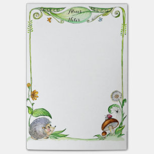 Post-it® Dessin de hérisson et d'encre de champignon de la