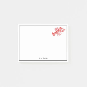 Post-it® Dessin de homard rouge vintage no 1