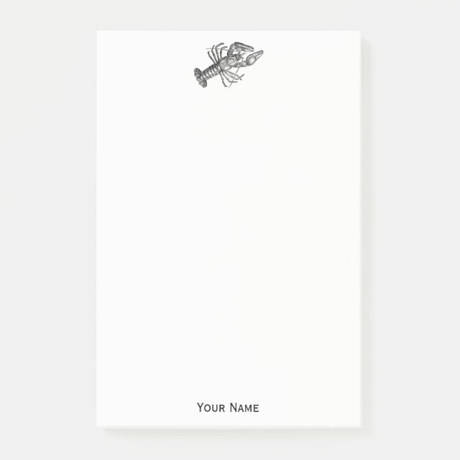 Post-it® Dessin de homard vintage no 1 (Devant)