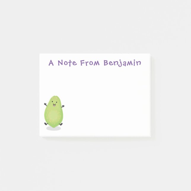 Post-it® dessin de la patte papaye de Cute kawaii (Devant)