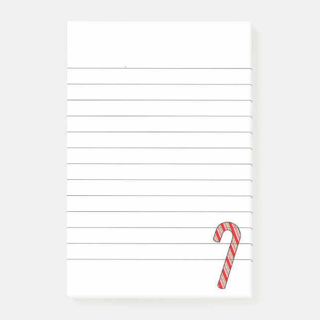 Post-it® Dessin de Noël au stylo à lignes de bonbons (Devant)