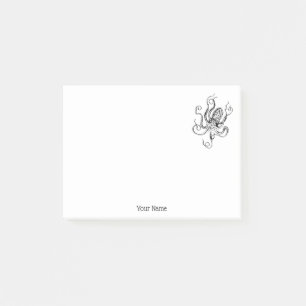 Post-it® Dessin de pieuvre vintage stylisé #1