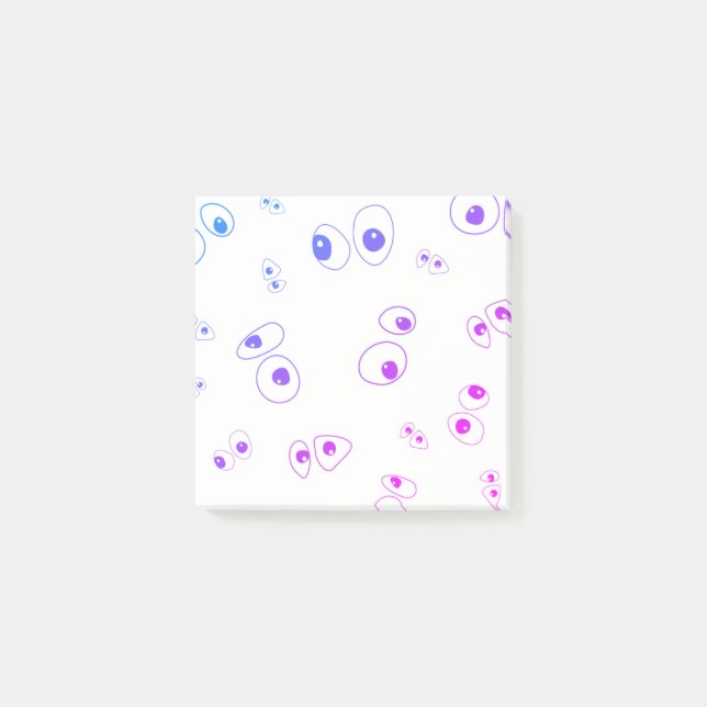 Post-it® Dessin de yeux google simple, drôle et amusant (Devant)
