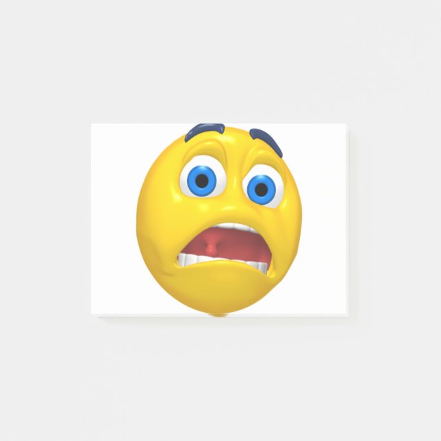 Post-it® Dessin d'emoji choqué (Devant)