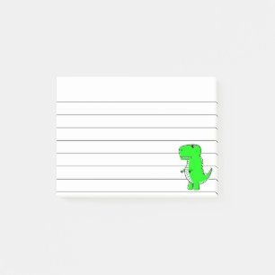 Post-it® Dessin Dinosaure Vert Liné 4x3