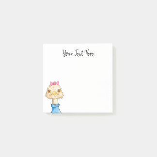 Post-it® Dessin drôle personnalisé d'oiseau