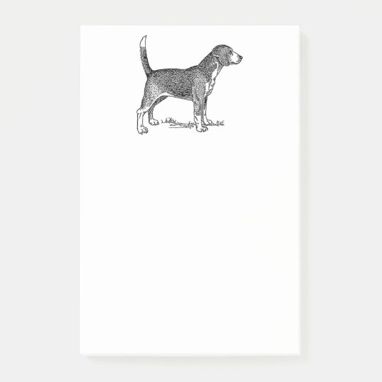 Post It Dessin Elegant De Chien De Beagle Mignon Zazzle Fr