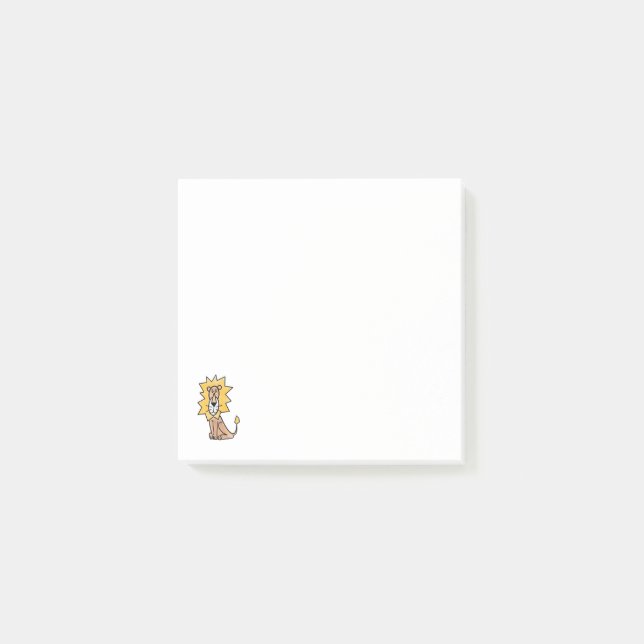 Post-it® dessin mignon lion enfants retro safari jungle ani (Devant)