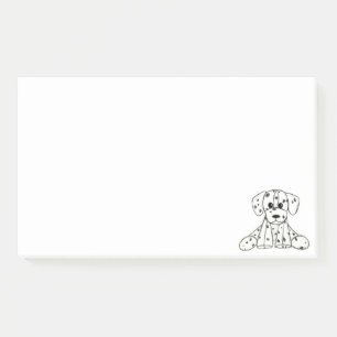 Post-it® Dessin simple de contour de chien en peluche dalma