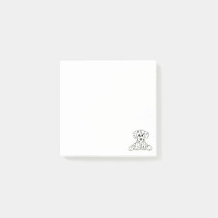 Post-it® Dessin simple de contour de chien en peluche dalma