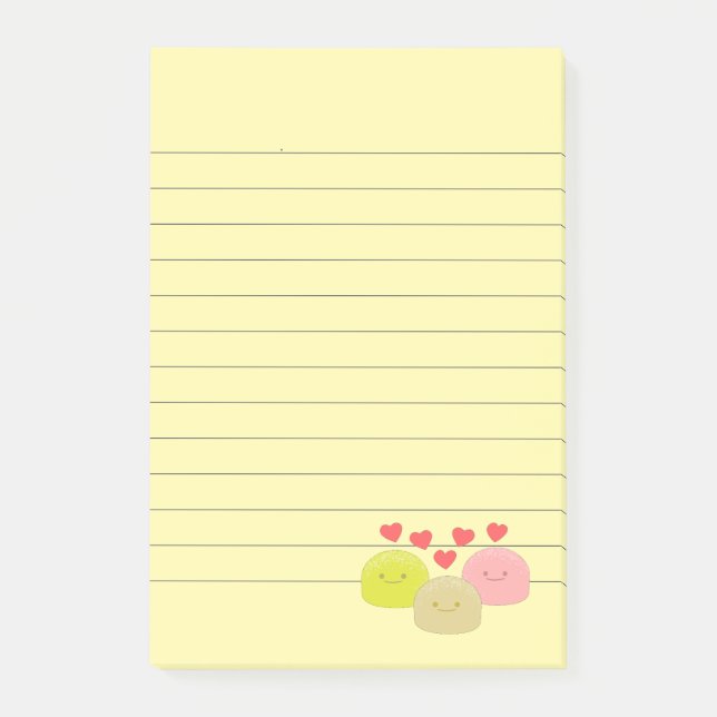 Post-it® Dessins de dessin mignon Mochi (Devant)