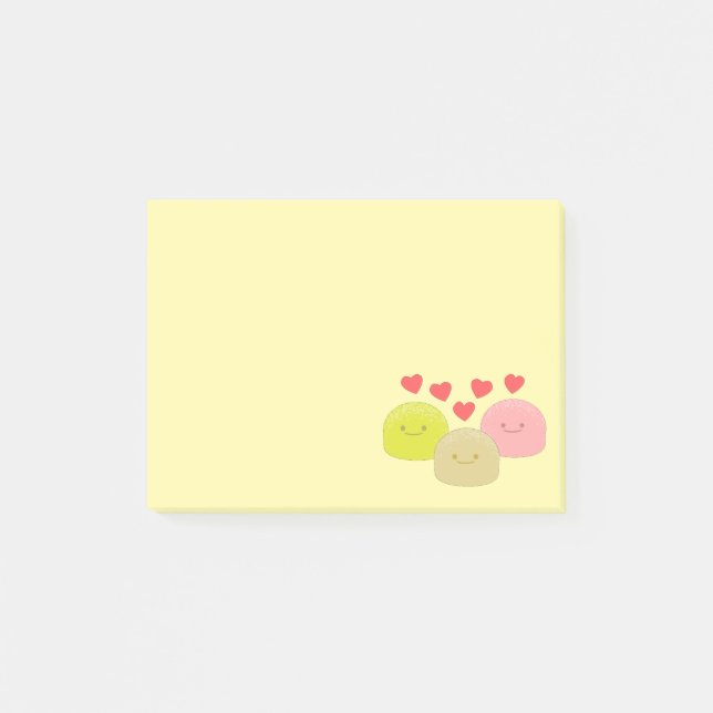 Post-it® Dessins de dessin mignon Mochi (Devant)