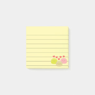 Post-it® Dessins de dessin mignon Mochi 3x3