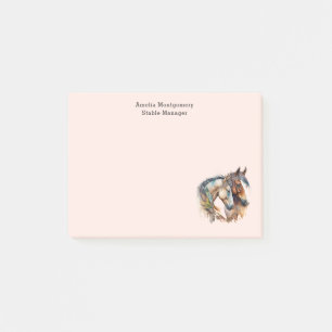 Post-it® Deux beaux chevaux Boho occidental