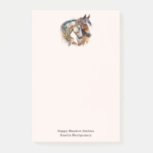 Post-it® Deux beaux chevaux Boho occidental