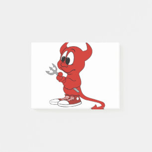 Post-it® Devil Red Demon Cartoon Satan Evil Hell Heure