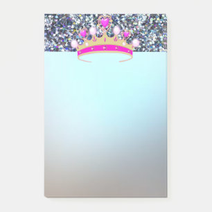 Post-it® Diadème élégant de luxe scintillant bleu paillette