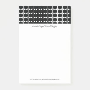 Post-it® Diamant noir et blanc Abstrait moderne