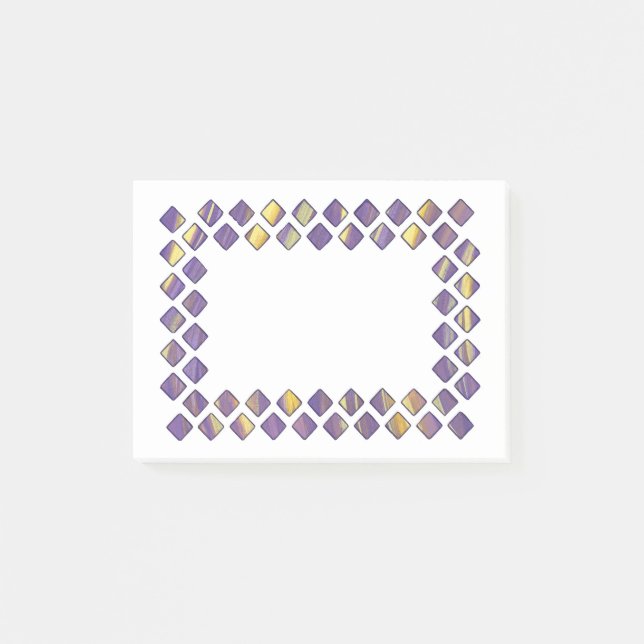 Post-it® Diamants jaunes violets Publier des notes (Devant)