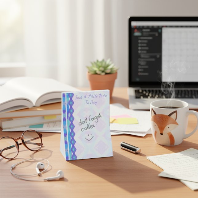 Post-it® Diamants Peints Sur Mesure En Violet Et En Aqua (Modern painted shades of blue for a fun note pad. Need a small gift? Great for moms & students.)