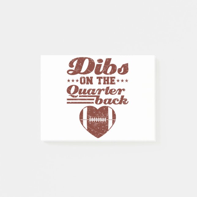 Post-it® Dibs sur le quarterback de football petite amie (Devant)