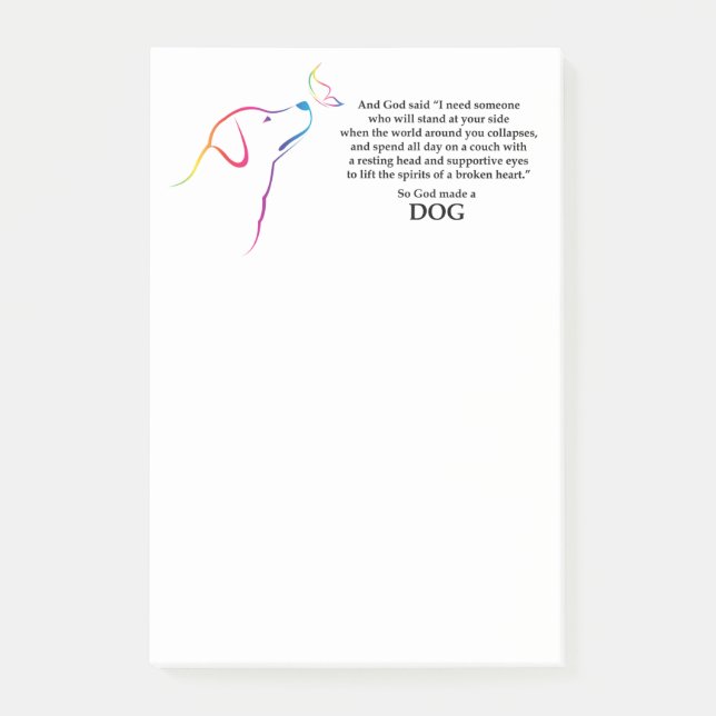 Post-it® Dieu a fait un chien (Devant)