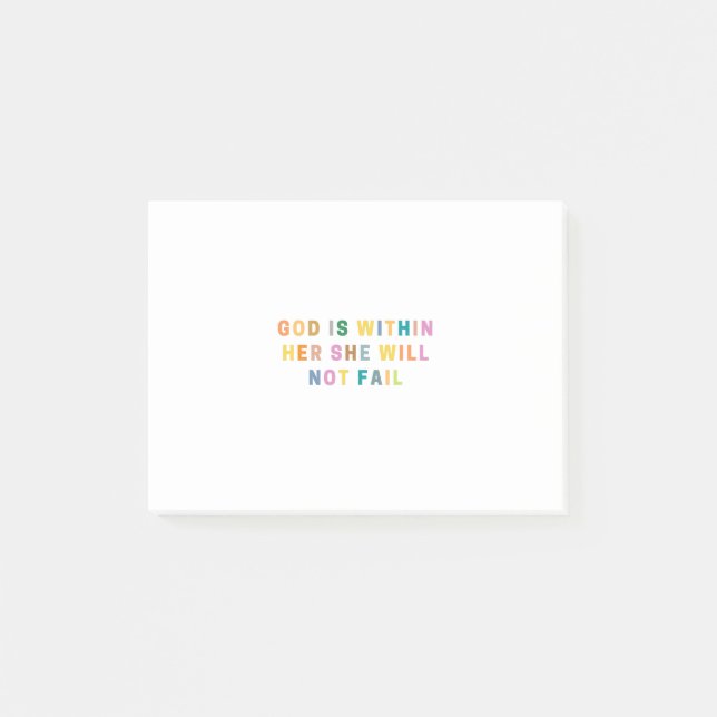 POST-IT® DIEU EST EN ELLE QU'ELLE N'ÉCHOUERA PAS (Devant)