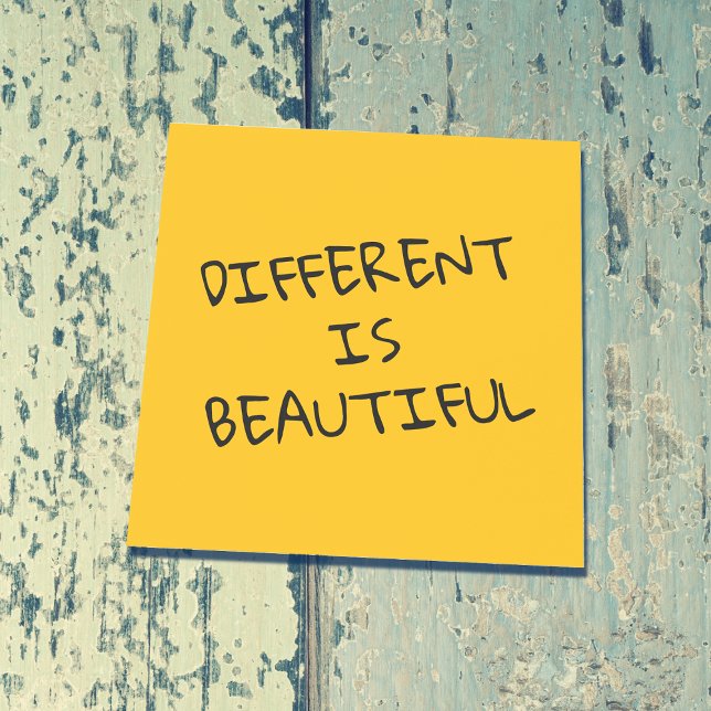 Post-it® Différent Est Beau Positif Dire (Créateur téléchargé)