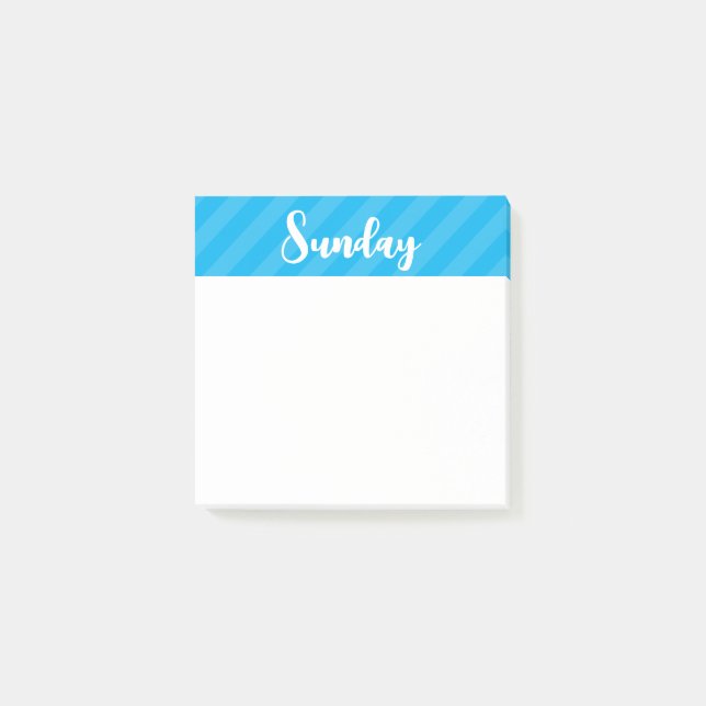 Post-it® Dimanche - Bleu - Jours de la semaine - Publier de (Devant)