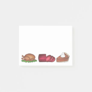 Post-it® Dîner Thanksgiving Turquie Cranberry Pie Post-its