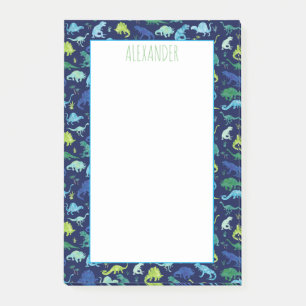 Post-it® Dinosaur Motif bleu