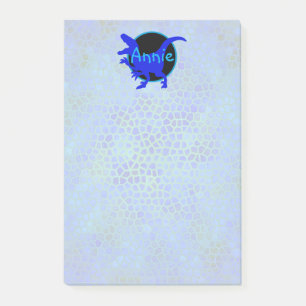 Post-it® Dinosaure bleu personnalisé