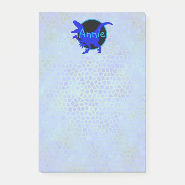 Post-it® Dinosaure bleu personnalisé  (Devant)