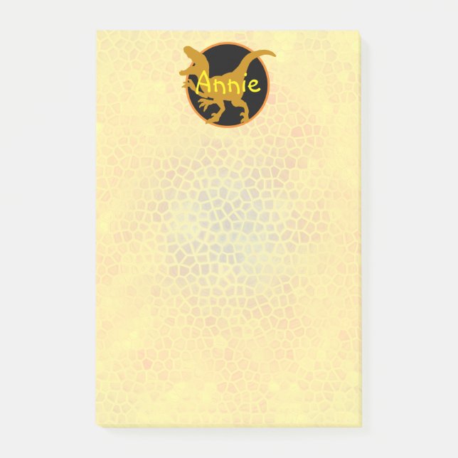 Post-it® Dinosaure en or personnalisé  (Devant)