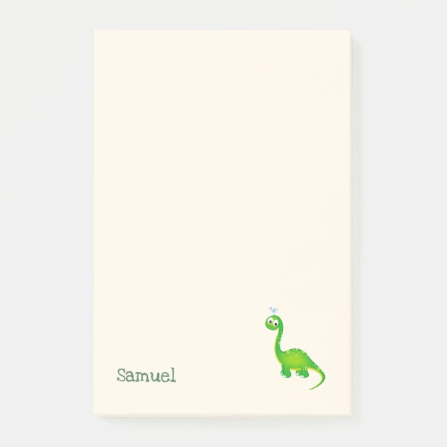 Post-it® Dinosaure préhistorique avec le nom (Devant)