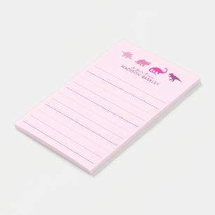 Post-it® Dinosaure Rose Mignon Dino pour Enfants