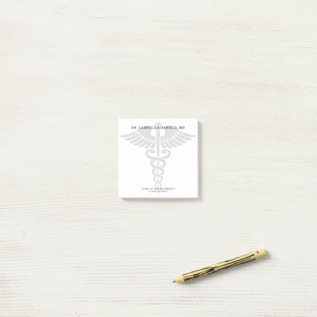 Post-it® Diplôme de docteur de l'école de médecine minimali (Sur un bureau)