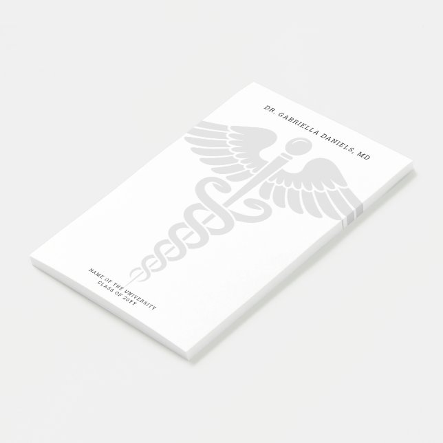Post-it® Diplôme de docteur de l'école de médecine minimali (Incliné)