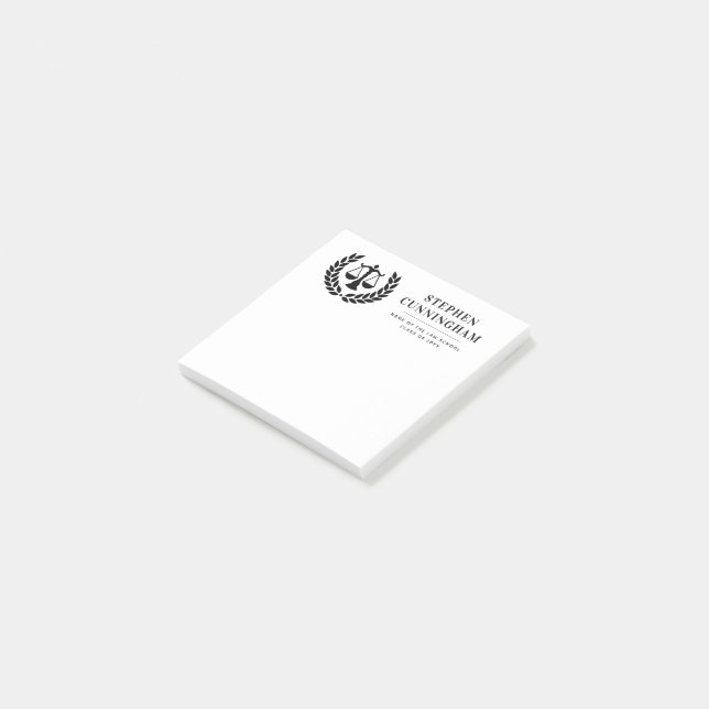 Post-it® Diplôme de droit moderne personnalisé (Incliné)
