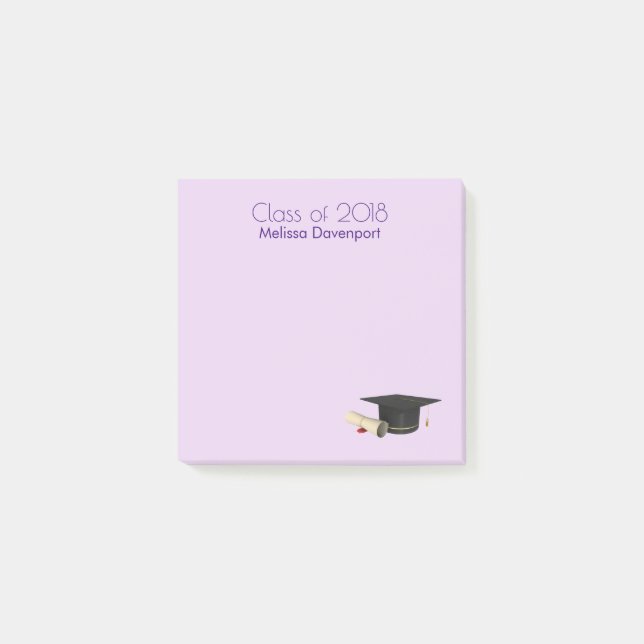 Post-it® Diplôme de fin d'études et diplôme en classe viole (Devant)