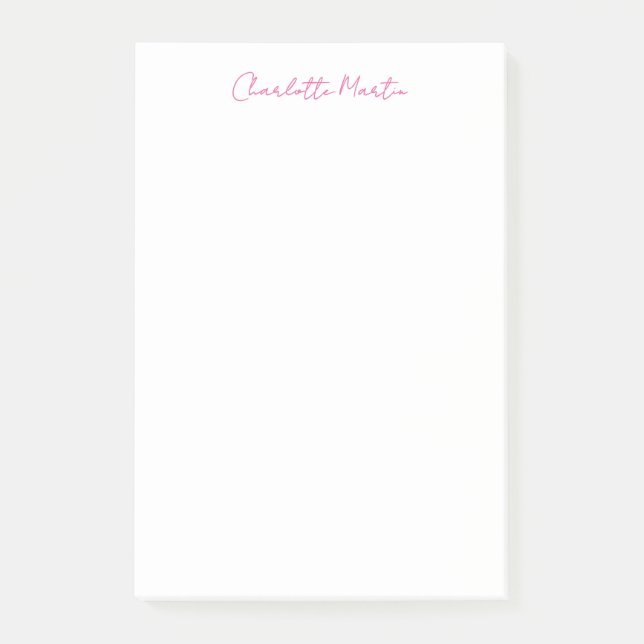 Post-it® Directeur Consultant Chef Blanc Rose Professionnel (Devant)