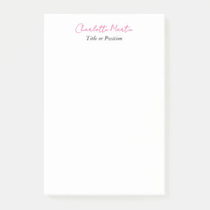 Post-it® Directeur Consultant en Chef Blanc Rose Profession
