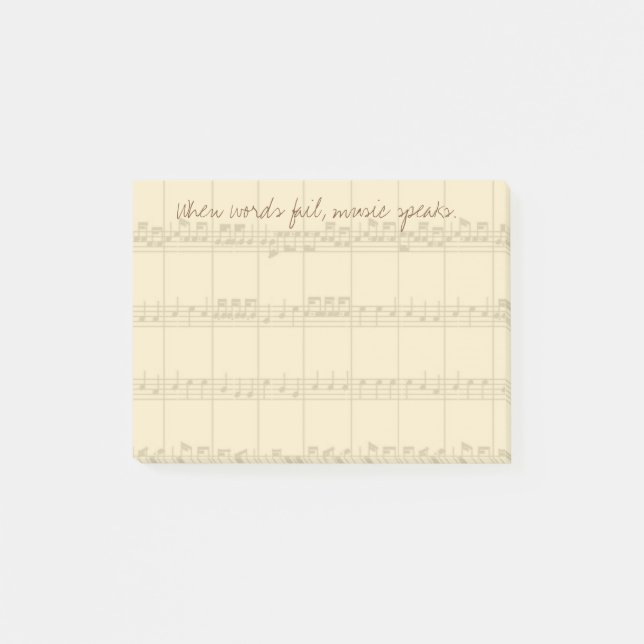 Post-it® Discours de musique (Devant)